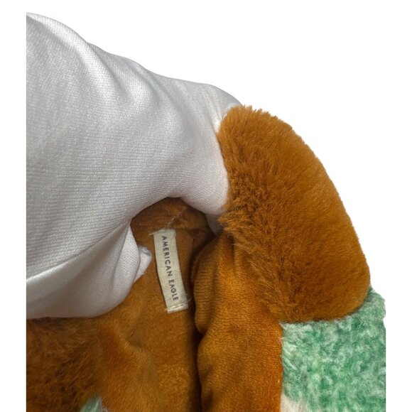 American Eagle Fox-Themed Plush Slippers M/L - Picture 6 of 9